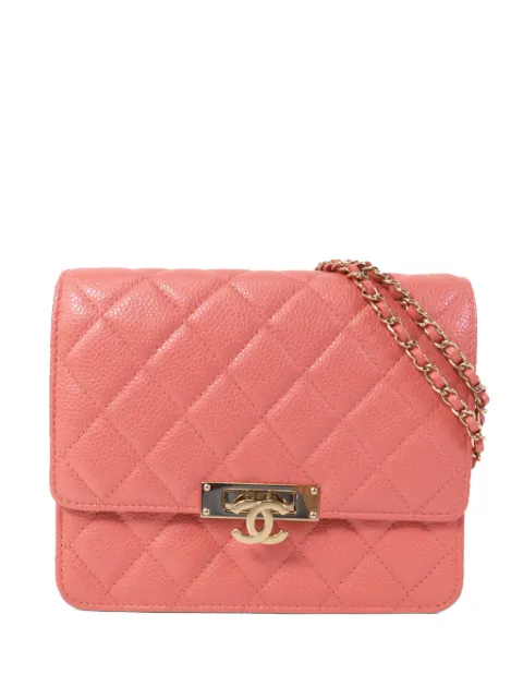 CHANEL Pre-Owned CC turn-lock shoulder bag Pink WALLETONCHAIN