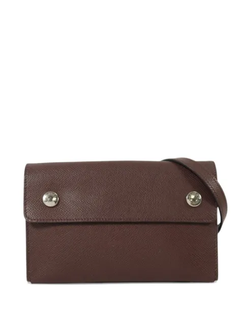 Hermès Pre-Owned Hermesnap Epsom leather crossbody bag Brown B0GPHW