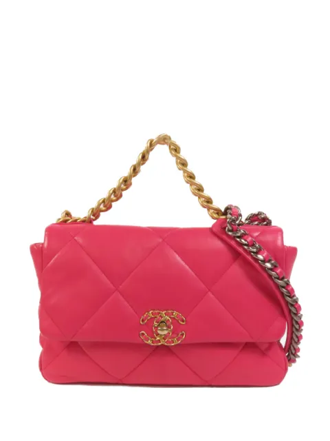 CHANEL Pre-Owned medium C19 turn-lock shoulder bag Pink C19MEDIUM