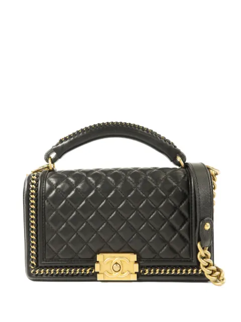 CHANEL Pre-Owned Boy 25 quilted shoulder bag Black BOY25