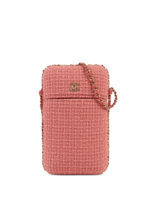 CHANEL Pre-Owned CC tweed phone bag Pink PHONEBAG