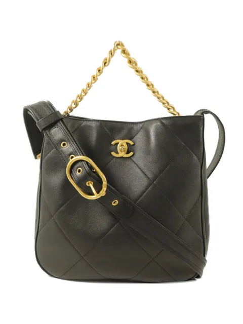 CHANEL Pre-Owned Easy Mood CC turn-lock shoulder bag Black AS2844