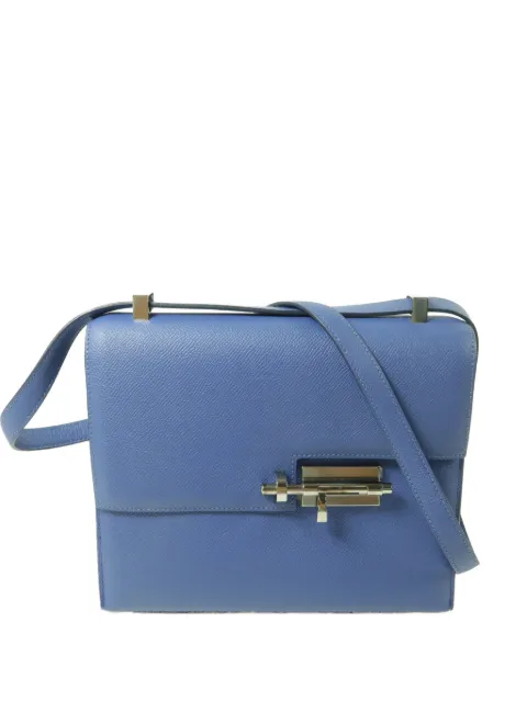 Hermès Pre-Owned 23 Verrou leather shoulder bag Blue AM3GHW