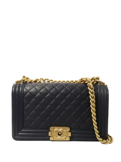 CHANEL Pre-Owned Boy quilted shoulder bag Blue A67086