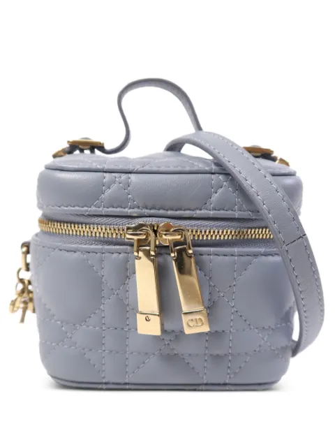 Christian Dior Pre-Owned mini Cannage vanity case Blue MINIVANITYCASE