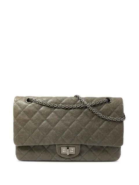 CHANEL Pre-Owned 2.55 Jumbo quilted shoulder bag Grey 255JUMBO