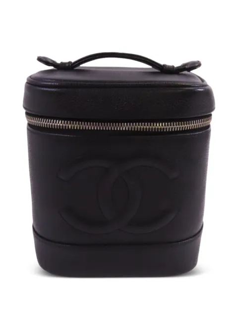 CHANEL Pre-Owned CC calfskin vanity case Black VINTAGEVANITYCASE