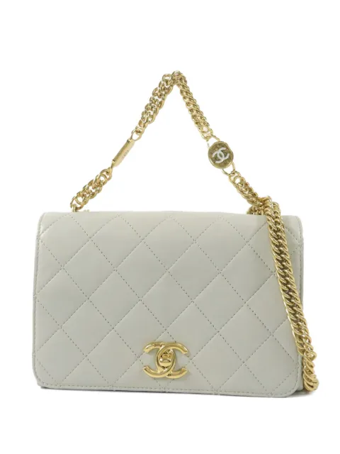 CHANEL Pre-Owned CC turn-lock shoulder bag Grey CHAINSHOULDER