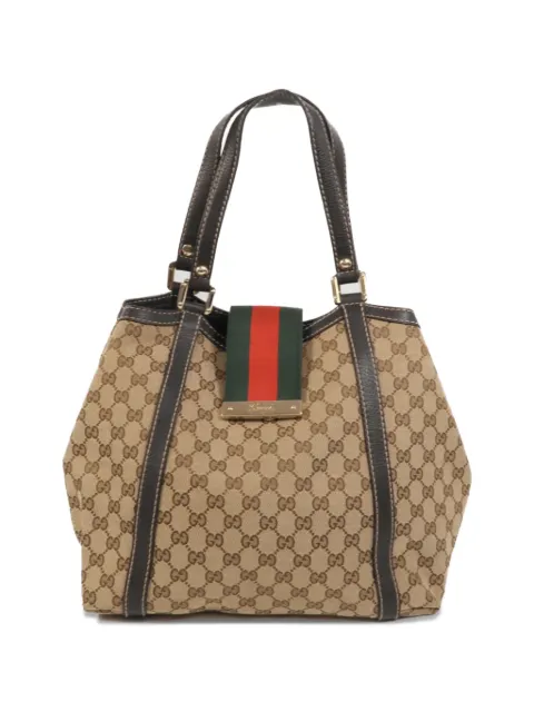 Gucci Pre-Owned GG Canvas Web shoulder bag Neutrals 364835