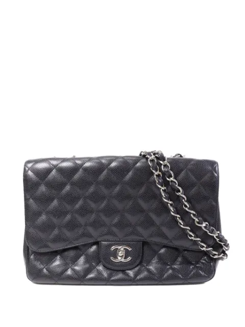 CHANEL Pre-Owned quilted CC turn-lock shoulder bag Black LARGECLASSIC
