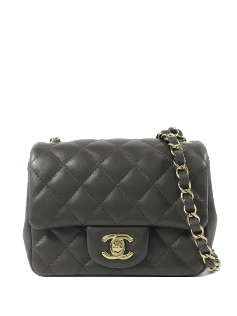 CHANEL Pre-Owned mini Classic 17 CC turn-lock crossbody bag Grey A35200