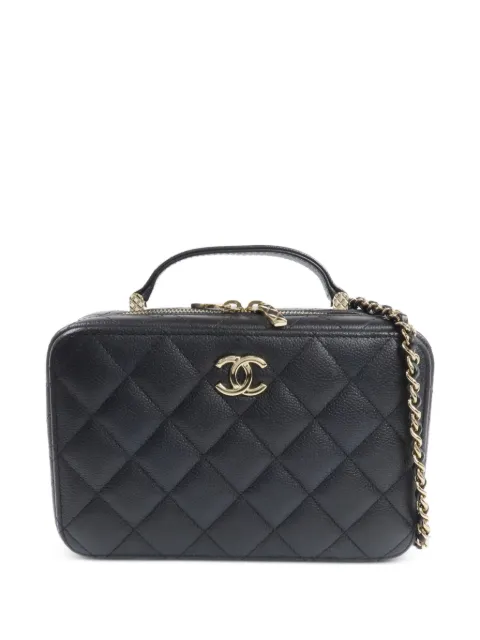 CHANEL Pre-Owned CC turn-lock quilted tote bag Black VANITYCASE