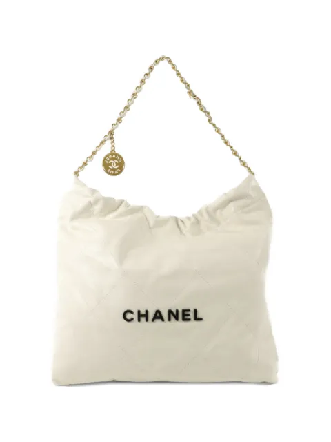 CHANEL Pre-Owned medium 22 Chanel tote bag White CHANEL22MEDIUM