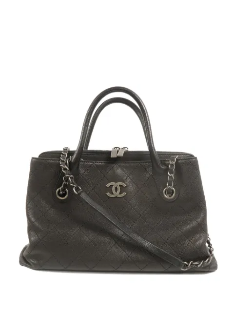 CHANEL Pre-Owned diamond-quilting tote bag Black A94850