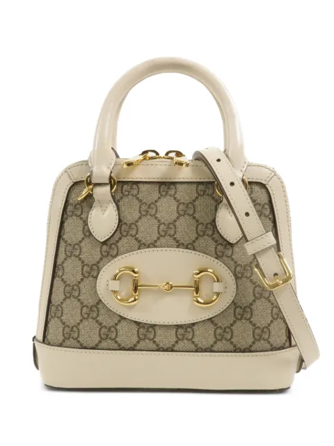 Gucci Pre-Owned Horsebit 1955 GG shoulder bag Neutrals 640716