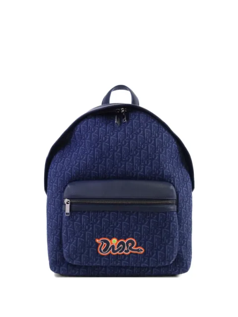 Christian Dior Pre-Owned KAWS Rider 2.0 Rider 2.0 Oblique backpack Blue DIORXKAWSRIDER20ZIPPEDBACKPACK