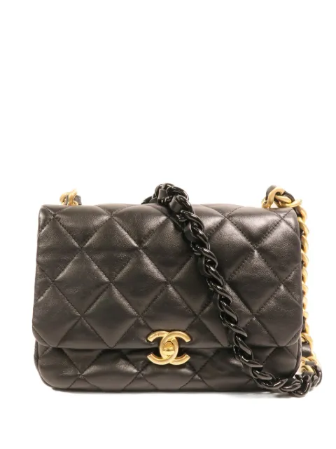 CHANEL Pre-Owned CC turn-lock shoulder bag Black AS3206