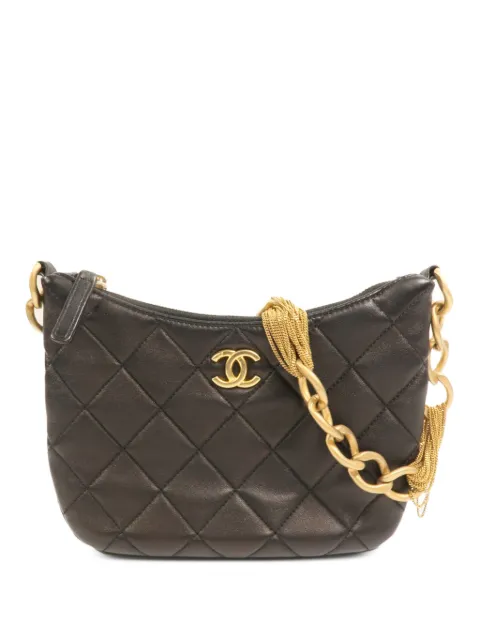 CHANEL Pre-Owned CC Hobo quilted shoulder bag Black AS4220