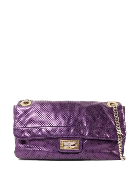 CHANEL Pre-Owned perforated chain shoulder bag Purple CHAINSHOULDER