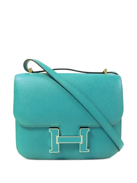 Hermès Pre-Owned mini Constance Epsom crossbody bag Blue X7F