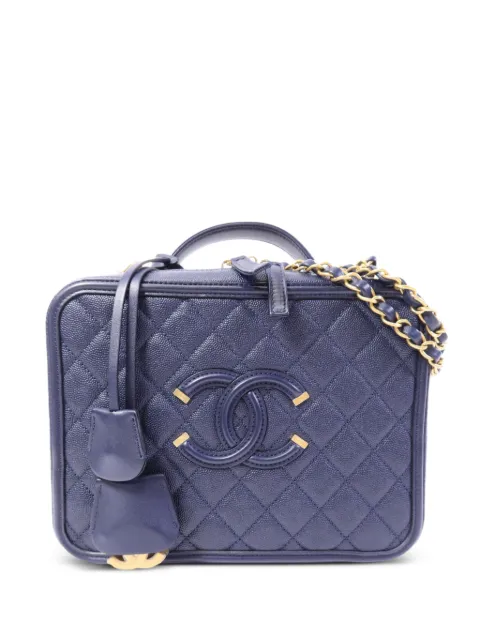 CHANEL Pre-Owned CC Filigree shoulder bag Blue A93344