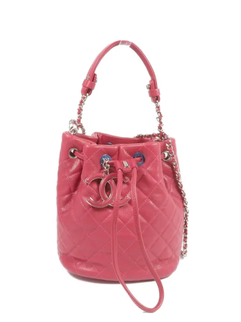 CHANEL Pre-Owned CC chain-link bucket bag Pink BUCKETBAG