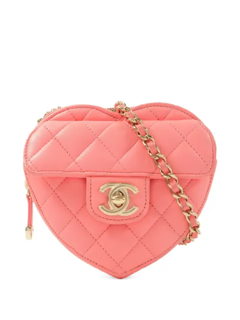 CHANEL Pre-Owned quilted CC in Love shoulder bag Pink CCINLOVEHEART