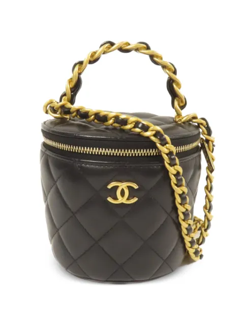 CHANEL Pre-Owned Afternoon Tea Vanity Case tote bag Black CHAINSHOULDER