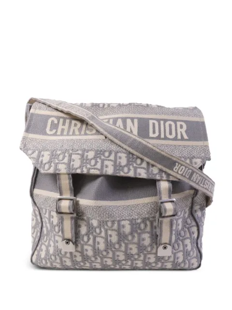 Christian Dior Pre-Owned Oblique Diorcamp shoulder bag Grey MEDIUMDIORCAMPBAG