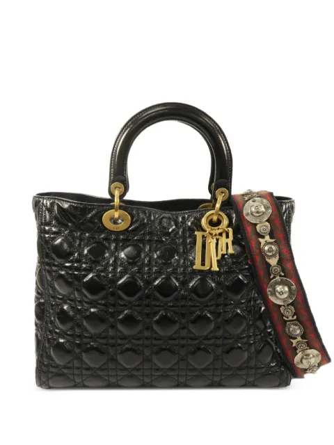 Christian Dior Pre-Owned Lady Dior Cannage shoulder bag Black LADYDIOR