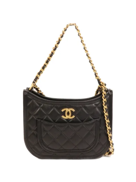 CHANEL Pre-Owned CC quilted shoulder bag Black AS4666