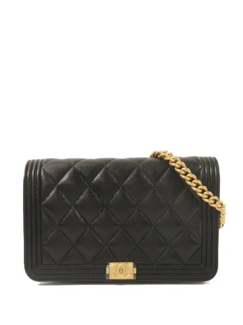 CHANEL Pre-Owned Boy CC shoulder bag Black AP1117