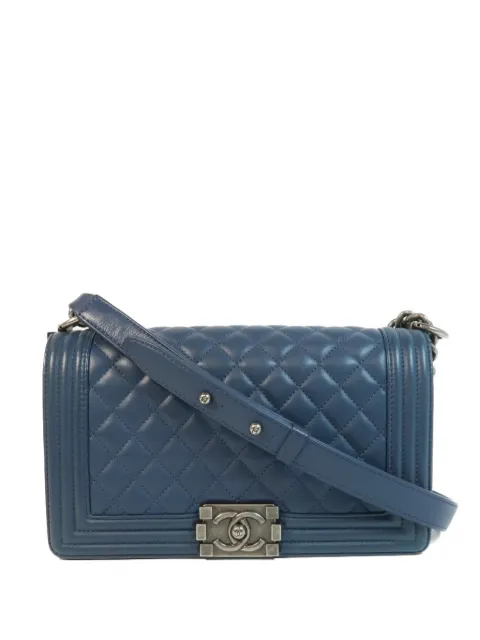CHANEL Pre-Owned 25 Boy quilted shoulder bag Blue BOY25