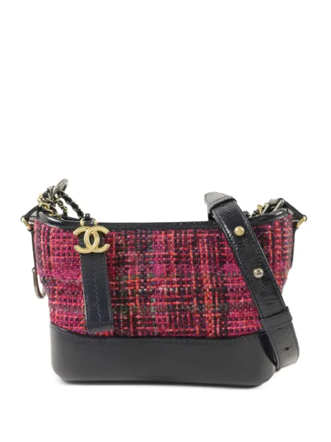 CHANEL Pre-Owned Gabrielle Small tweed shoulder bag Pink GABRIELLESMALL20