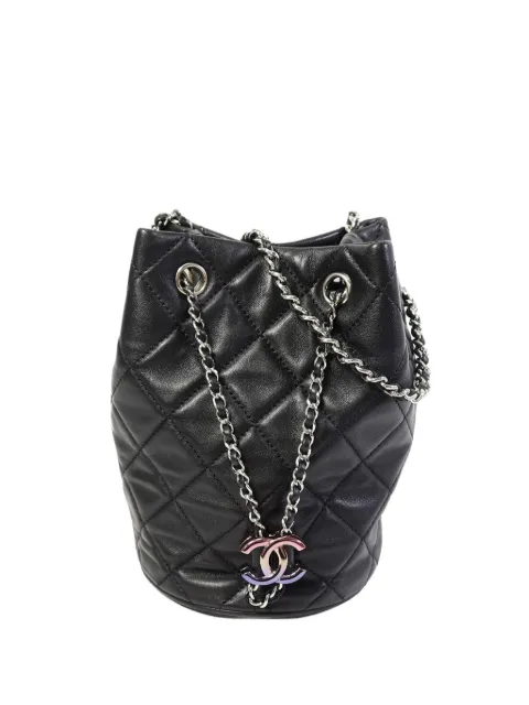 CHANEL Pre-Owned CC quilted bucket bag Black BUCKETBAG