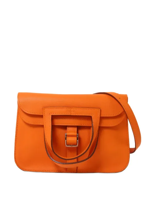 Hermès Pre-Owned mini Halzan buckle.fastening shoulder bag Orange X93PHW