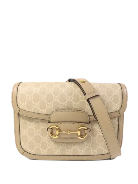 Gucci Pre-Owned Horsebit 1955 shoulder bag Neutrals 602204