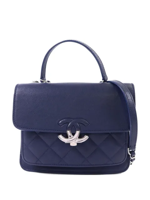 CHANEL Pre-Owned CC turn-lock tote bag Blue CHAINSHOULDER