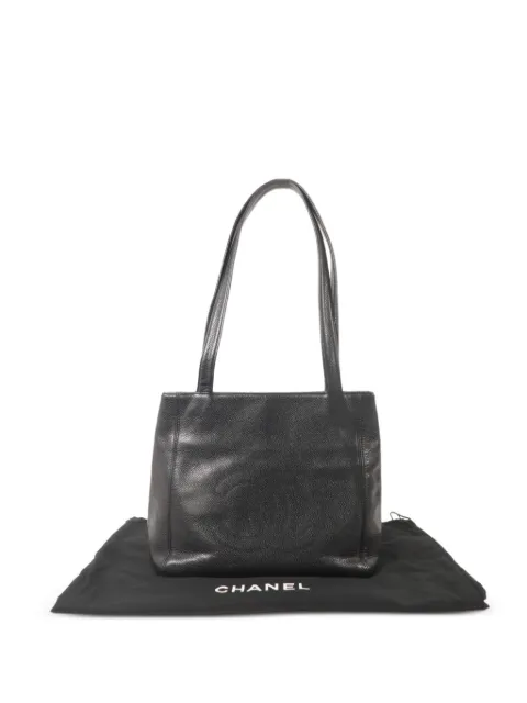 CHANEL Pre-Owned CC interlocking shoulder bag Black VINTAGEHANDBAG