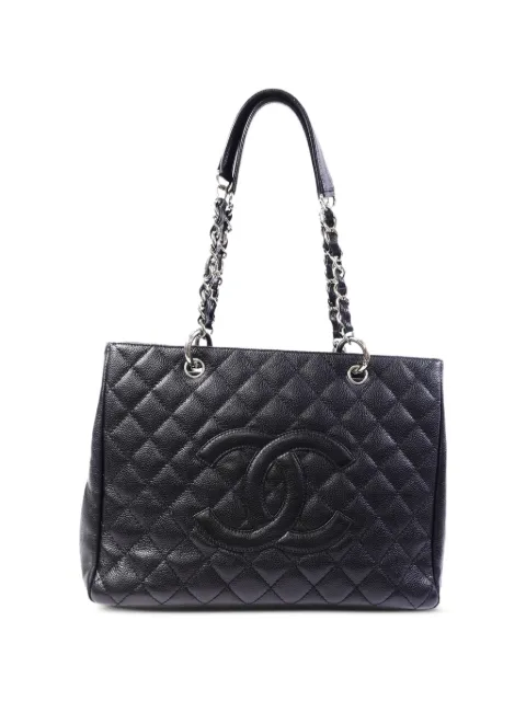 CHANEL Pre-Owned GST interlocking-CC logo tote bag Black GST