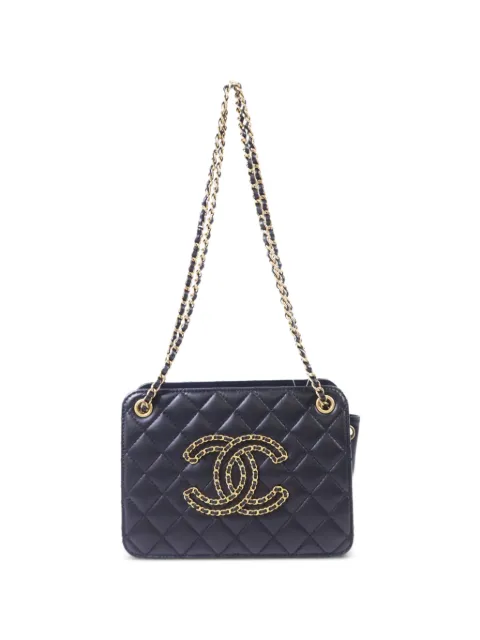 CHANEL Pre-Owned CC quilted shoulder bag Black CHAINSHOULDER