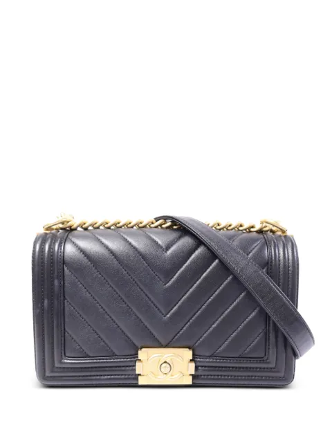 CHANEL Pre-Owned Boy chevron-quilted shoulder bag Black A67086