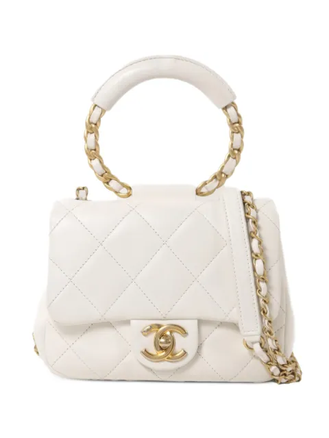 CHANEL Pre-Owned In The Loop two-way turn-lock lambskin tote bag White 22PTOPHANDLE
