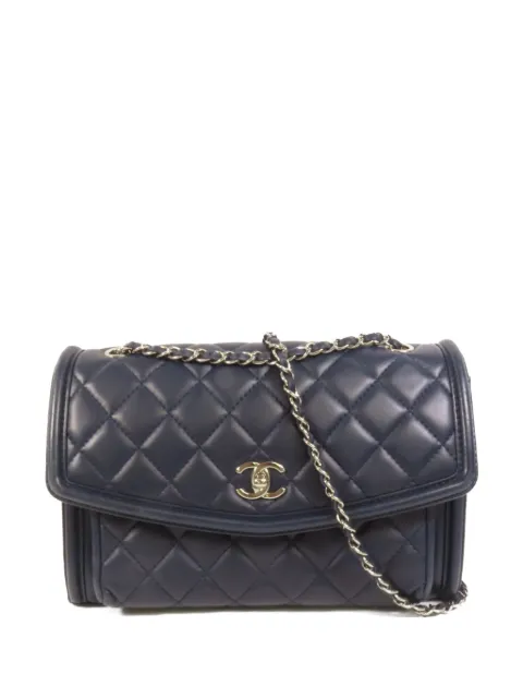 CHANEL Pre-Owned CC turn-lock chain-strap shoulder bag Blue CHAINSHOULDER