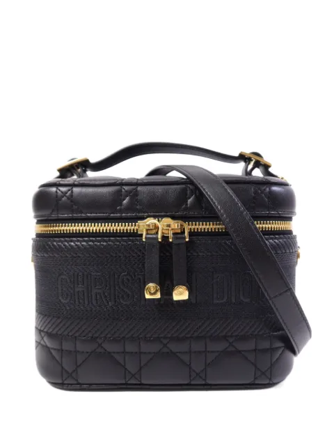 Christian Dior Pre-Owned Travel Vanity two-way calfskin tote bag Black TRAVELVANITY