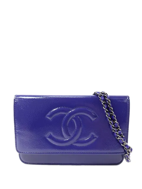 CHANEL Pre-Owned CC-logoo wallet-on-chain shoulder bag Purple WALLETONCHAIN