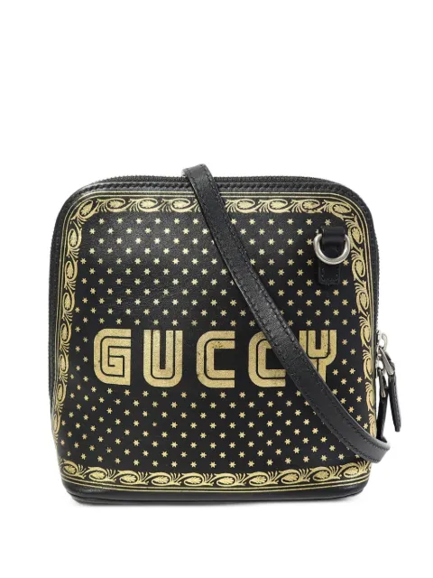 Gucci Pre-Owned mini Sega star-print calfskin shoulder bag Black 511189