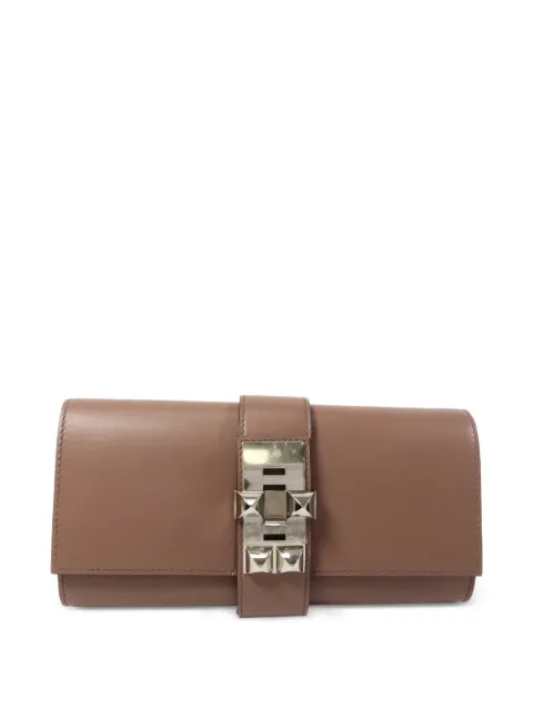Hermès Pre-Owned 23 Medor calfskin clutch bag Brown X8B