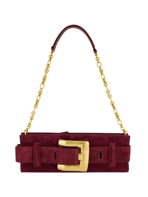 Balmain Anthem buckle-detail shoulder bag Red HN1LB024LSDD