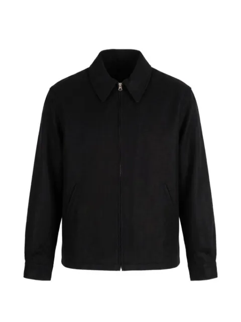 Kaptain Sunshine zip-up shirt jacket Black KS26SJK05